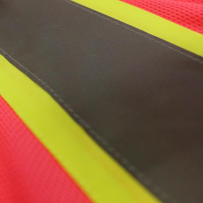 W&H Hi Vis Safety Long Sleeve Shirts Reflective High Visibility Birdeyes Class 3 Shirts,Construction Work