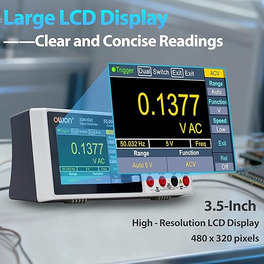 XDM1041 Multimeter, Digital Multimeter with AC/DC Voltage and Current Measurement Ups to 1000V and 10A Multi Tester Portable Multifunctional Electronic Instrument