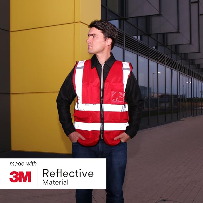 Salzmann Multi-Pocket Working Vest - Reflective Vest - Made with 3M Reflective Material