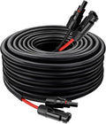 Solar Panel Extension Cable - 10AWG 20FT Solar Wire with Female & Male Waterproof Connector Flame Retardant Protective Sleeving PV Wire for RV, Photovoltaic Systems, Home, Boat, Solar Panels, Car