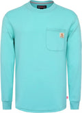 BOCOMAL FR Shirts Crewneck 7oz Midweight Flame Resistant Clothing NFPA2112 CAT2 Men's Fire Retardant Work Shirt