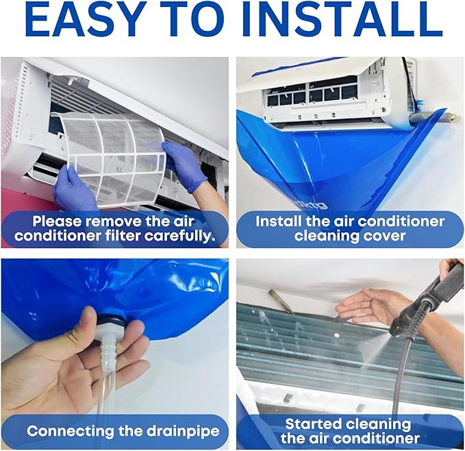 Oiktylr Mini Split Cleaning Kit Bag with 75ft Hose Set, Air Conditioner Cleaning Kit for Minisplit Coil, AC Cleaning Kit Fits Systems (Small / 75FT Hose)