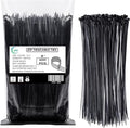 8 Inch Black Zip Ties Heavy Duty 40LB | Nylon Cable Ties for Cable Management, Electrical & Garden Use | UV & Heat Resistant Self-Locking Griplock Ties–100 Pack Durable Wire Fasteners by OPM Premium