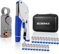 Coax Cable Crimper Kit for RG59 RG6, 3-in-1 Coaxial Tool Set, Includes Stripper & 20PCS F Connectors, Compatible with RG11/RG7, for Satellite TV, Home Theater & Network Cabling