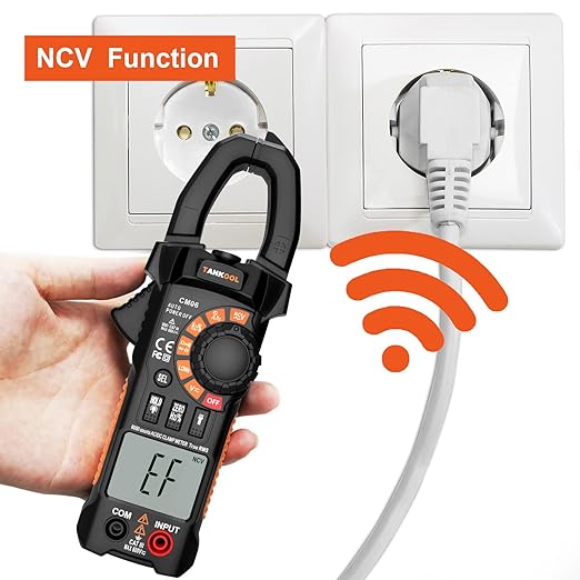 Digital Clamp Meter Multimeter 6000 Counts TRMS, Auto-ranging Amp Meter Built-in HD Screen, Measures AC/DC Current Voltage NCV,Continuity Capacitance Diode Resistance Multi Tester