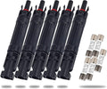 20A Solar Fuse Holder Inline with Male and Female Connector for Solar Panel and Solar Controller, Waterproof Solar Fuse Connector, Solar Surge Protection Device 5pcs