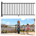Egadis 36 in. H x 7 ft. W Porch and Deck Railing Kit, Aluminum Railing Kit, Black Textured AAMA 2604 Powder-Coat Finish Rail System for Outdoor Decks, Porches & Balconies (1 Post, 1 Panel)