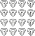 uxcell Metal Box Corner Protectors Edge Guard Protector 25 x 25 x 25mm Silver Tone 32pcs for Table Corners and Desk Corners