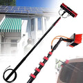 Outdoor Window Cleaning Pole, Water Fed Telescopic Brush Water Fed Pole Kit with Hose Spray, Solar Panel Cleaning System Outdoor Washing Equipment Tool for Photovoltaic Panel,12FT/3.6M