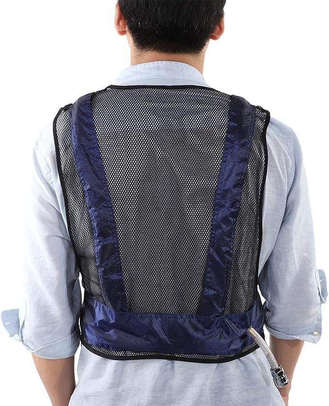 Air Vest Cooling Waistcoat, Welding Steel Cooling Air Jacket Vest Cool, Vortex Tube Compressed Air Conditioning Cooling Vests with Self Compressor for High Temperature Use