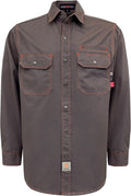 BOCOMAL FR Shirts for Men Snaps Down 7.5oz Water Repellent Fire Resistant Welding Jackets-NFPA2112 CAT2