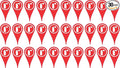 StickerTalk Fire Extinguisher Map Pointer Vinyl Stickers, 1 Sheet of 30 Stickers, 0.5 inches by 1 inch Each