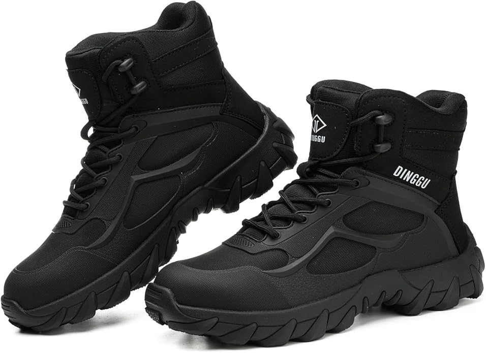 Mens Work Boots Comfortable Steel Toe Boots for Men Safety Composite Toe Industrial & Construction Boots