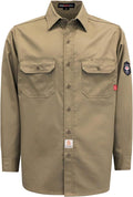 BOCOMAL FR Shirts Flame Resistant 100% C NFPA2112 7.5oz Men's Fire Retardant Welding Shirt