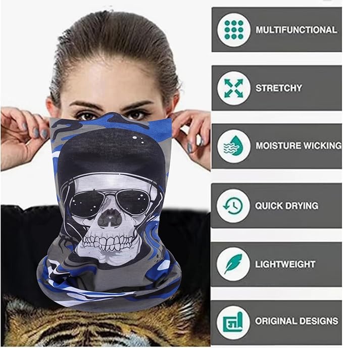 Neck Gaiter Masks Tube Scarf,Seamless Bandanas Buffs Gators,Ourdoor Face Mask Face Covering Multi Headwear