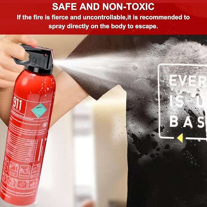 6 Pack Fire Extinguisher for Home with Mount - Upgraded 8-in-1 Portable Fire Extinguisher for Car Vehicle Boat House Kitchen, Water-Based Fire Extinguisher for A, B, C, K Fires