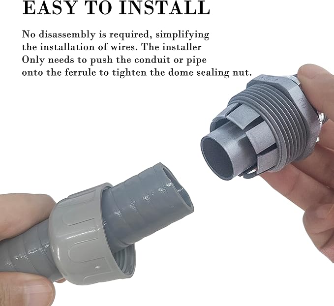 3/4inch 50 Foot Liquid-Tight Conduit Kit, Flexible Non Metallic Electrical Conduit and Connector Kit, With 5 Straight and 4 90-Degree Angle Connector Fittings