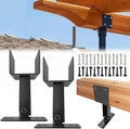 Roof Riser Bracket Kit,Adjustable Angle Roof Riser for 4 x 4(Actual:3.5" x 3.5") Lumber,Heavy Duty Steel Roof Riser Beam Bracket for Outdoor Pergola,Porch,Log Cabin with Screws - 2Pack