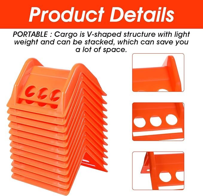 12 Pack Flatbed Edge Corner Protector Holder, Ratchet Strap Protector, Heavy Duty Cargos Strap Protectors, Flatbed Equipment for Shipping Cargo Protection