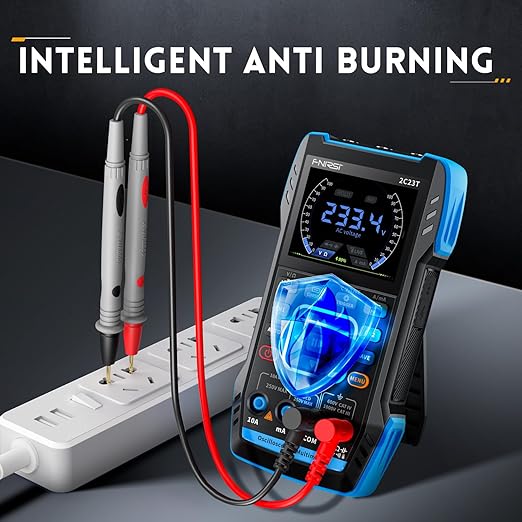 FNIRSI 2C23T 3 in 1 Handheld Oscilloscope Multimeter DDS Generator, 2 Channels, 10MHz Bandwidth, 50MSa/s Sampling Rate, 10000 Counts, Voltage, Current, Capacitor, Resistor, Diode Test