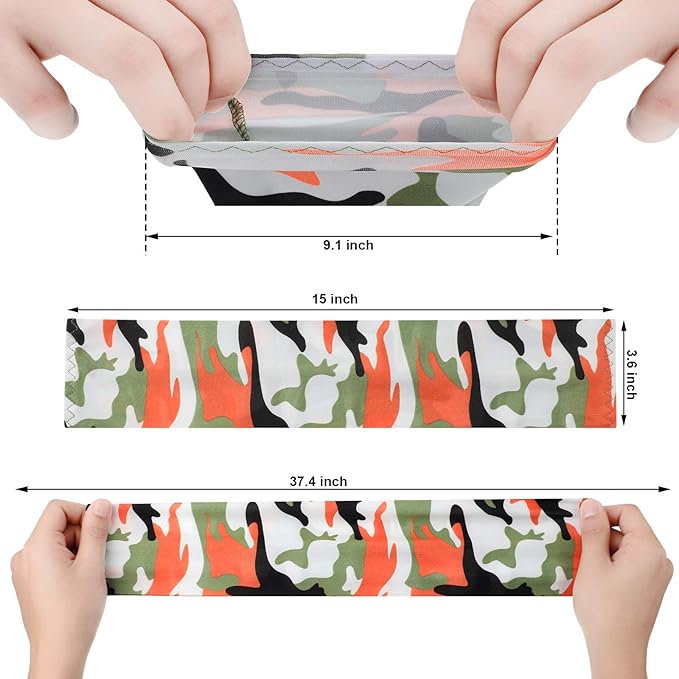 12 Sets UV Protection Face Covering Neck Gaiter Scarf and Ice Silk Cooling Arm Sleeves for Summer
