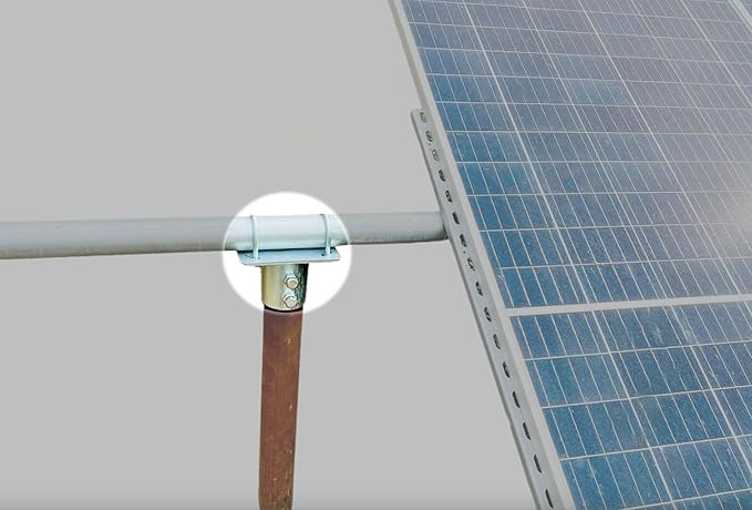 Solar Panel Array Ground Mounting Bracket for 2.5" (2 7/8" OD) Pipe or Pole Mount Universal DIY