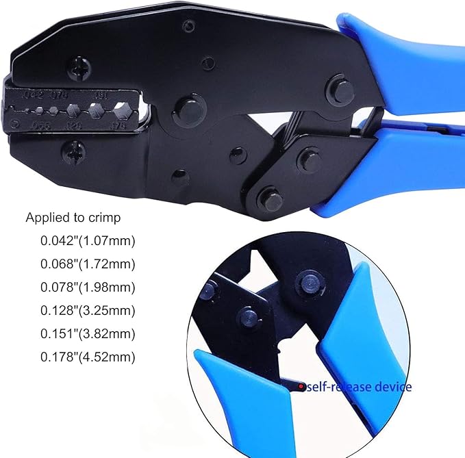 SMA cable crimping tool and 10pcs SMA male to female connectors for RG174 RG316 wifi antenna extension cable