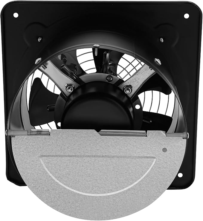 8 Inch Exhaust Fan, 110V 80W Industrial Axial Flow Fan Portable Ventilation Fan with Backdraft Damper, Wall Mount Utility Blower Ventilator Extractor for Garage Shops Kitchen, 2600RPM