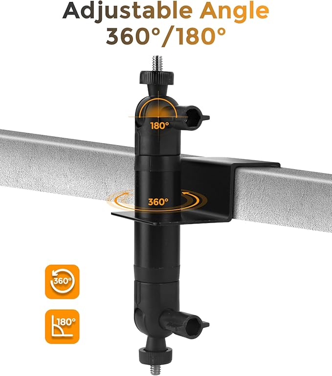 2-in-1 Gutter Mount for Battery Video Cameras & Solar Panels – Adjustable 360° Rotation, 90° Tilt, No-Drill Outdoor Mount for Stick Up Cam, Spotlight Cam, Solar Panel, 2 Pack