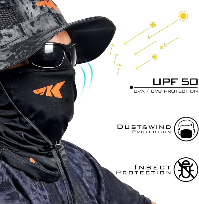 KastKing Sol Armis Neck Gaiter - UPF 50 Face Mask - UV Sun Protection Mask for Men & Women, Fishing, Hiking