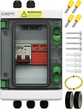 Solar Disconnect Switch 40 Amp DC 500V Circuit Breaker with Lightning Surge Protector Arrester and IP65 Breaker Box for Outdoor Solar Panel System