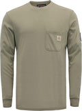 BOCOMAL FR Shirts Crewneck 7oz Midweight Flame Resistant Clothing NFPA2112 CAT2 Men's Fire Retardant Work Shirt