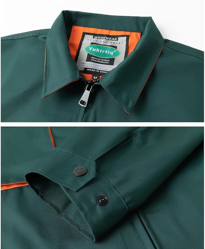 Men's Coveralls Mechanic Work Jumpsuit Multi Pockets Overalls Long Sleeve Workwear Coverall