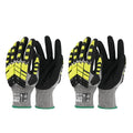 2 Pairs Safety Work Gloves,Impact Gloves for Men Women,Cut Resistant Non-Slip Heavy Duty Gloves with Nitrile Grip,Touch Screen Glove with Impact Protection for Mechanic Construction, X-Large