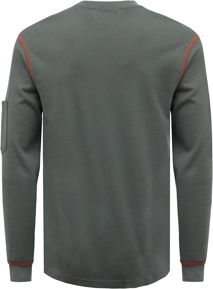 VATRENUS FR Shirts Crewneck 5.5oz Lightweight Flame Resistant 100% Cotton Men's Pre-Washed Fire Retardant Workwear