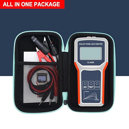 KAOLALI Digital 400W Solar Panel Smart Tester Auto/Manual MPPT Photovoltaic Panel Multimeter Testing Power Meter Tool