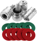 2 Pcs Battery Terminal Cleaning Brush and 10pcs Battery Terminal Anti-Corrosion Washers Protector Fiber 5 Green & 5 Red for Car Marine Boat Battery