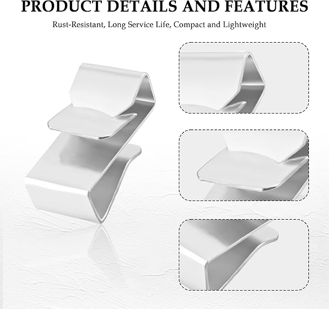 25PCS Trailer Wire Clips,Stainless Steel Trailer Frame Wire Clamp Clips,Universal Wire Clips for Trailer Wiring Boat Trailer Parts & Accessories for Trailer Kayak Sailboat