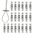 20 Pieces of M4 Wire Rope Clamps, 1/8 inch Rope, Made of Copper and Stainless Steel, Suitable for Outdoor Hanging, Reusable, and Never rusts.