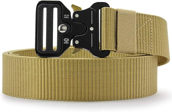 DOOPAI Tactical Belt for Men, 3Pack Military Nylon Web with Heavy Duty Quick Release Metal Buckle