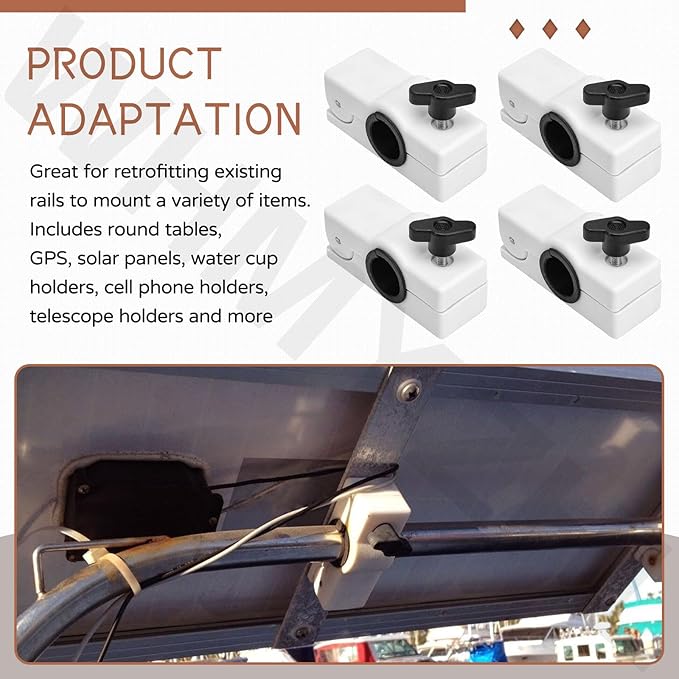 4 pack 327199-1 Removable Rail Mount Clamps Compatible with Se-a Dog, for Round Tubing