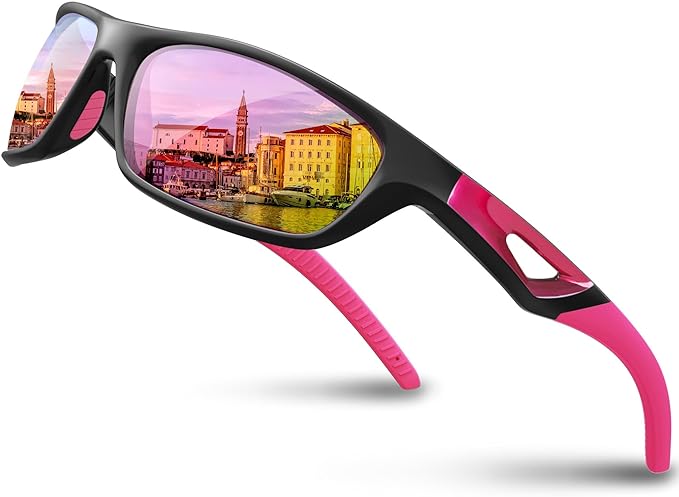 RIVBOS Polarized Sports Sunglasses Driving Sun Glasses Shades for Men Women Tr90 Frame for Cycling Fishing Running RB831