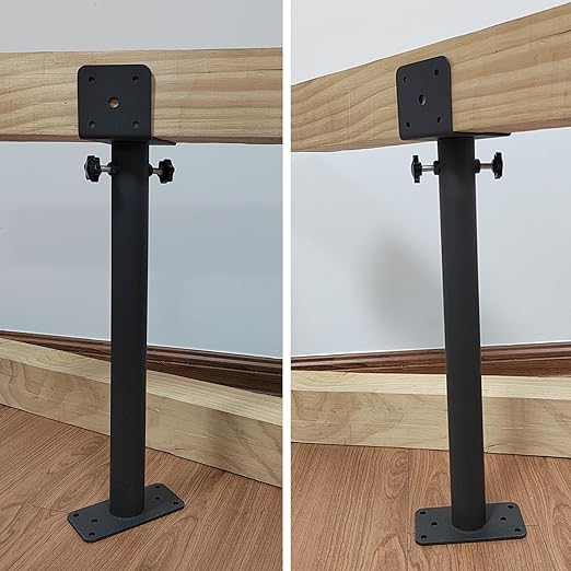 3Pcs Roof Riser Brackets Kit, Roof Mount Brackets, Pergola Roof Beam Brackets, 3-1/2" Saddle Black Riser