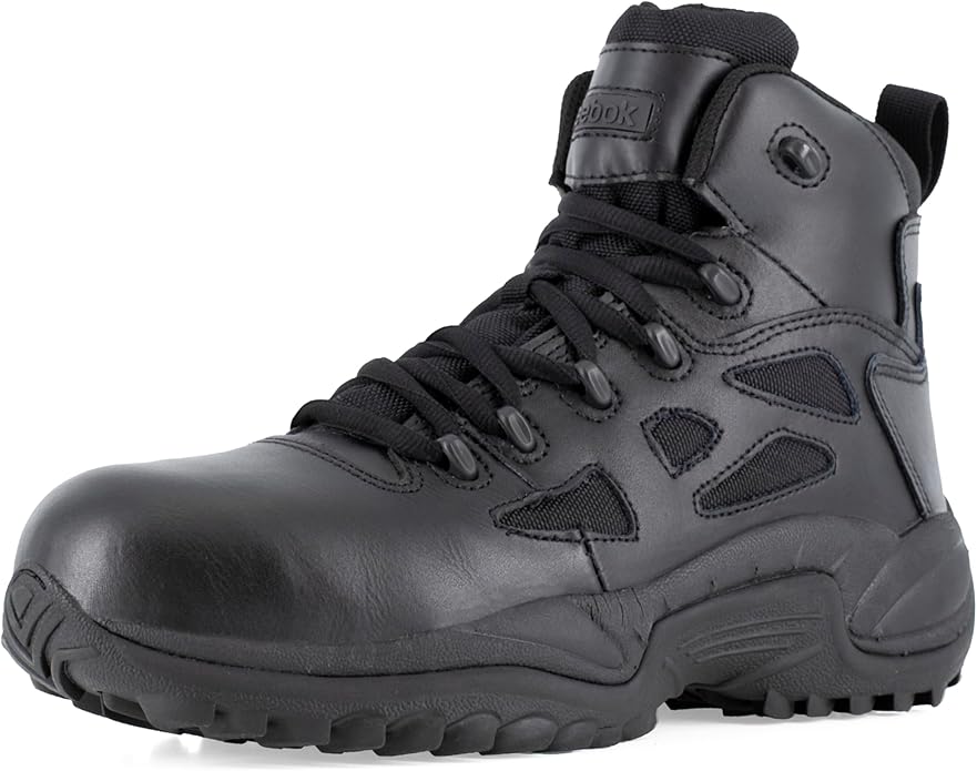 Reebok Men's Rb8694 Rapid Response Rb Composite Toe 6" Tactical Stealth Boot Sidezipper Desert Tan Military & Tactical Boots