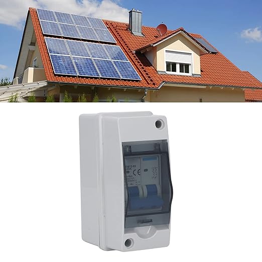 40A 1000V DC Disconnect Switch, Compact Circuit Breaker with IP65 Enclosure, Transparent Cover for Solar PV Systems in Home RV Applications