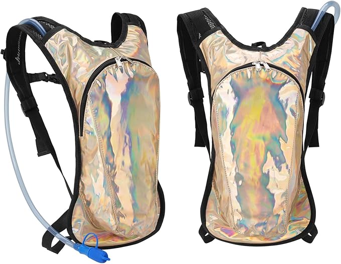 Roptat Hydration Backpack Pack with 2L Hydration Bladder - Lightweight Water Backpack Water Pouch for Women Men Running Riding Biking Music Festival