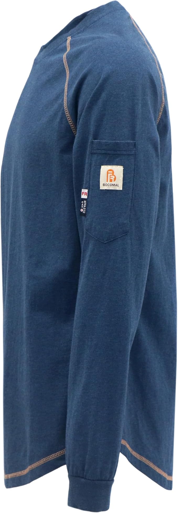 BOCOMAL FR Shirts Heather Series 6oz Flame Resistant T Shirt NFPA2112 CAT2 Fire Retardant Crew Work Shirt