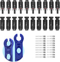 MUYI 42 PCS Solar Panel Connector - 10 Pairs Connectors, 2 Spanner Wrench,10 Pairs Male/Female(10AWG)