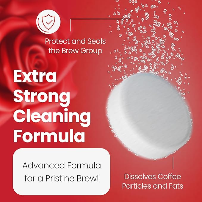 Espresso Machine Cleaning Tablets 120 Count - Coffee Machine Cleaner Tablet Compatible with Breville, Gaggia, De'Longhi, Jura, Philips & More, Universal Descaler With No Residue & Oil