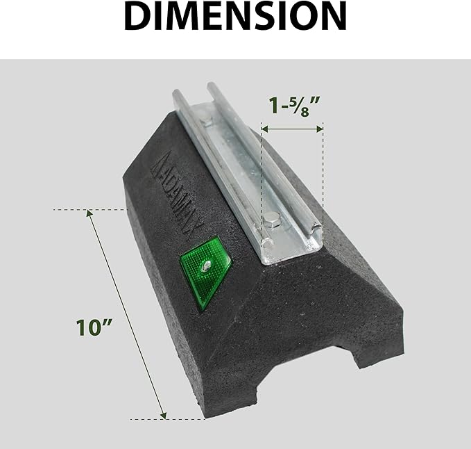 Adamax RTS14-10 Rooftop Support Block with Galvanized Steel Strut | Sleeper Curb Replacement, Black